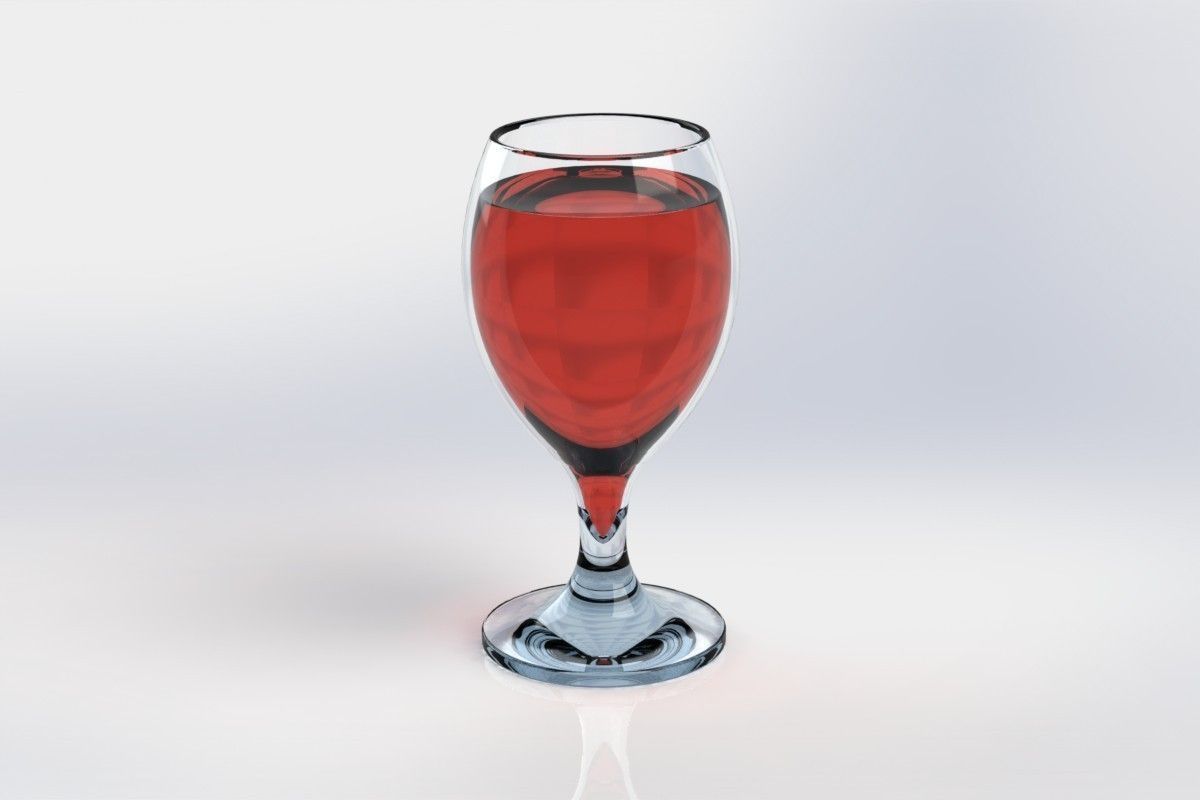 Glass champagne Free 3D model_3