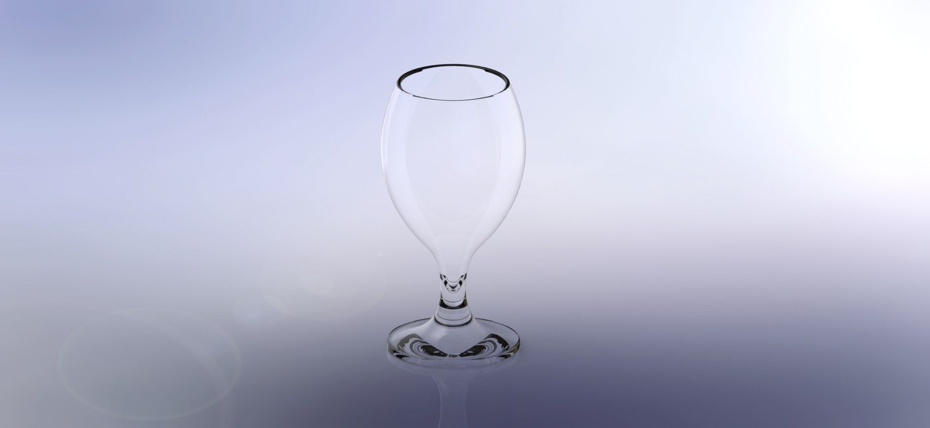 Glass champagne Free 3D model_2