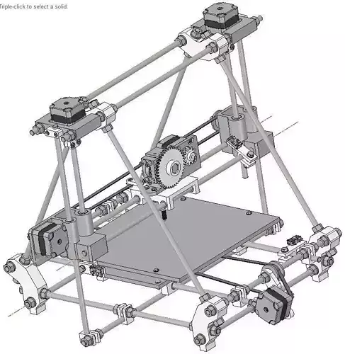 Modified Mendel Huxley Free 3D model