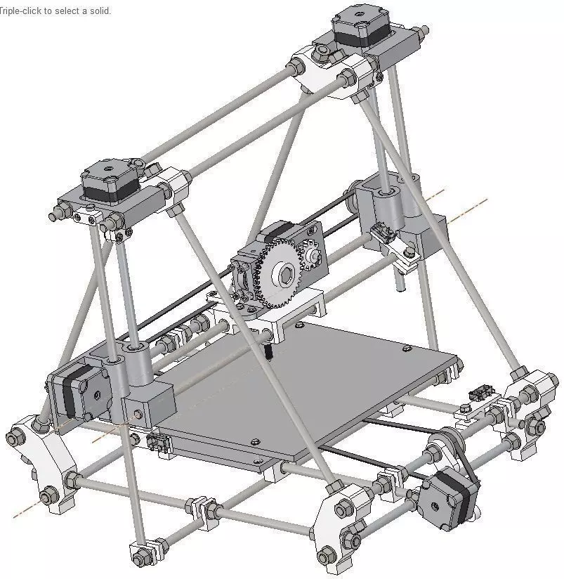 Modified Mendel Huxley Free 3D model_0