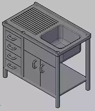 Industrial kitchen sink