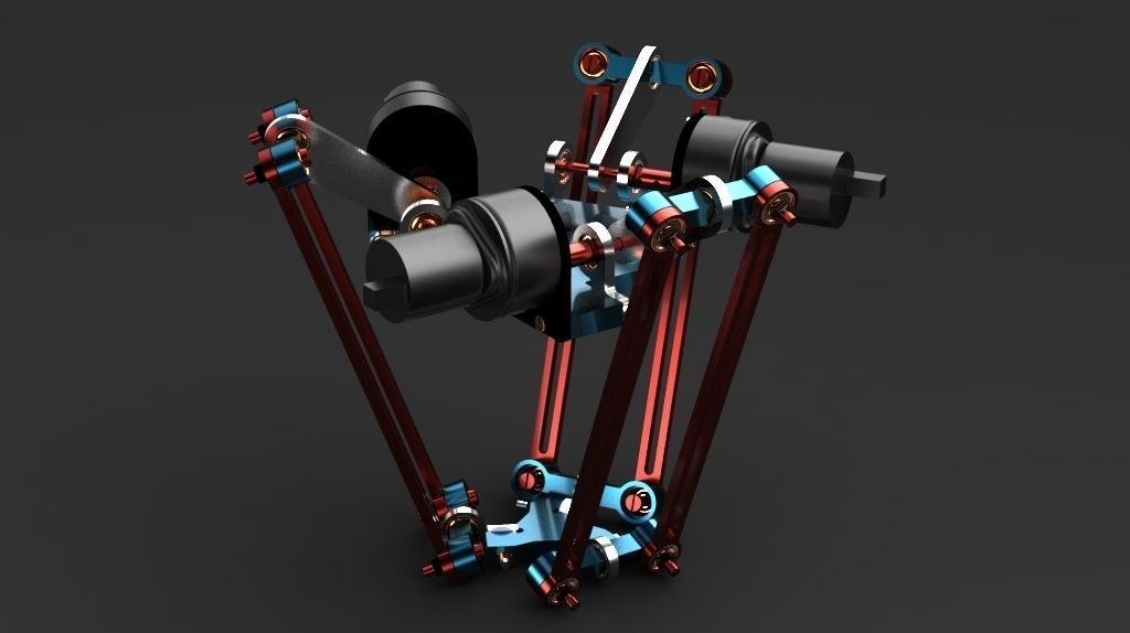 Delta Robot Free 3D model_2