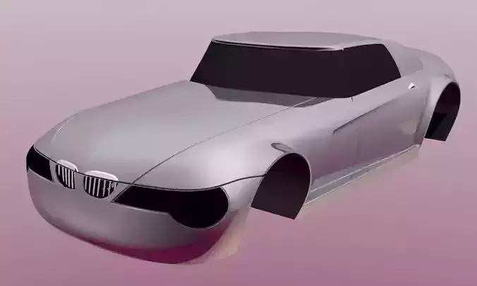 Car silver Free 3D model