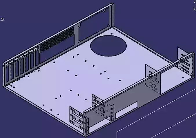 Desktop slim computer case