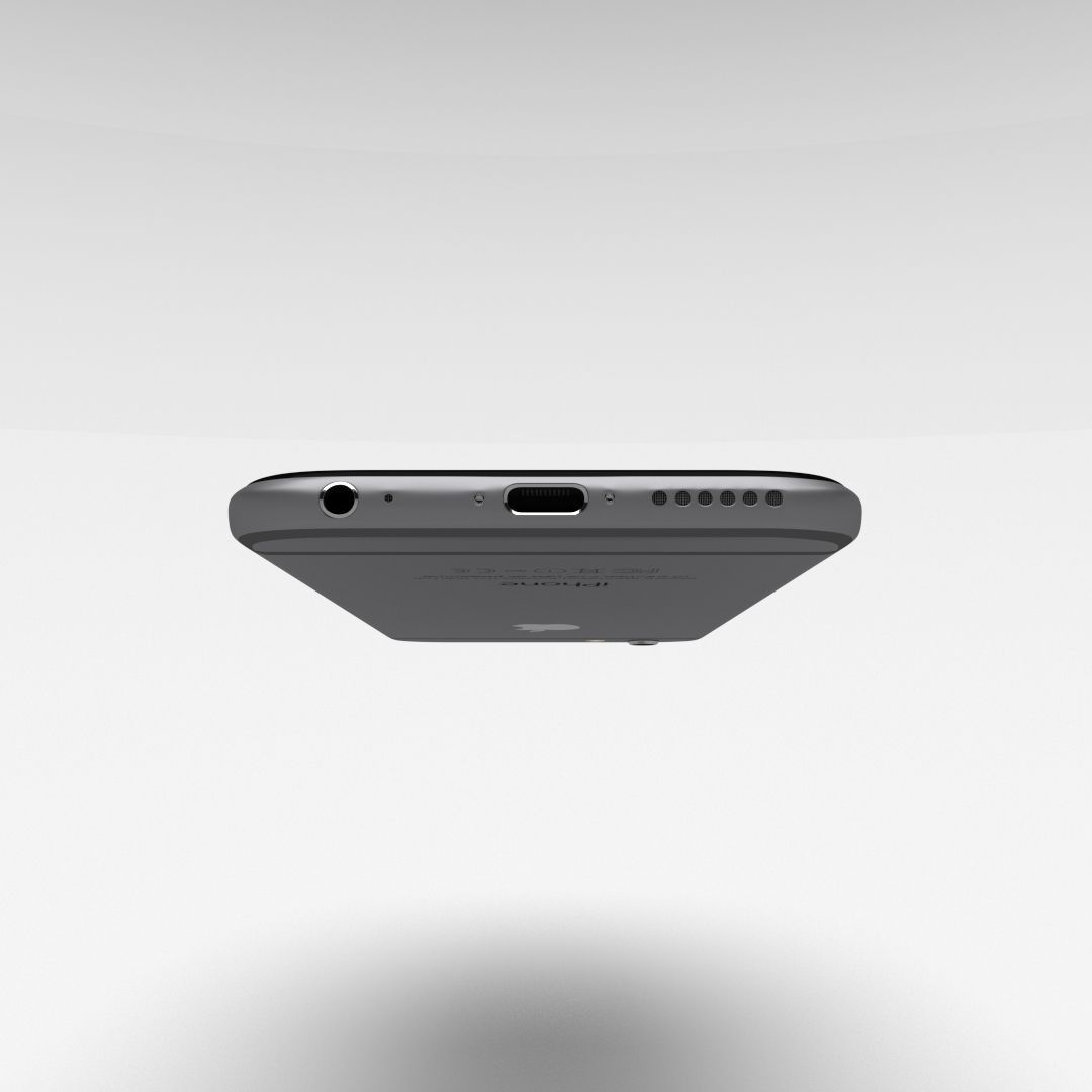 Iphone 6 Gold Low-poly 3D model_15