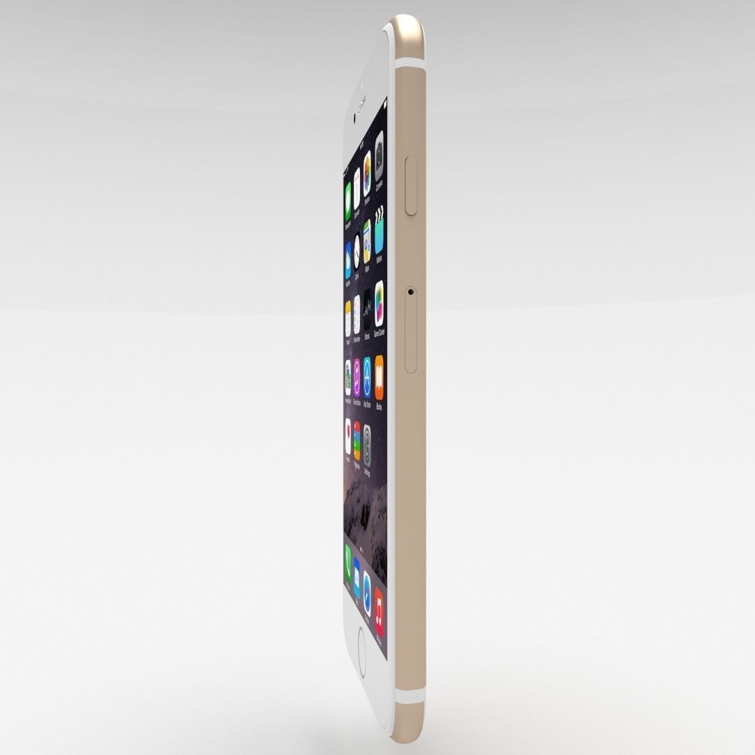 Iphone 6 Gold Low-poly 3D model_18