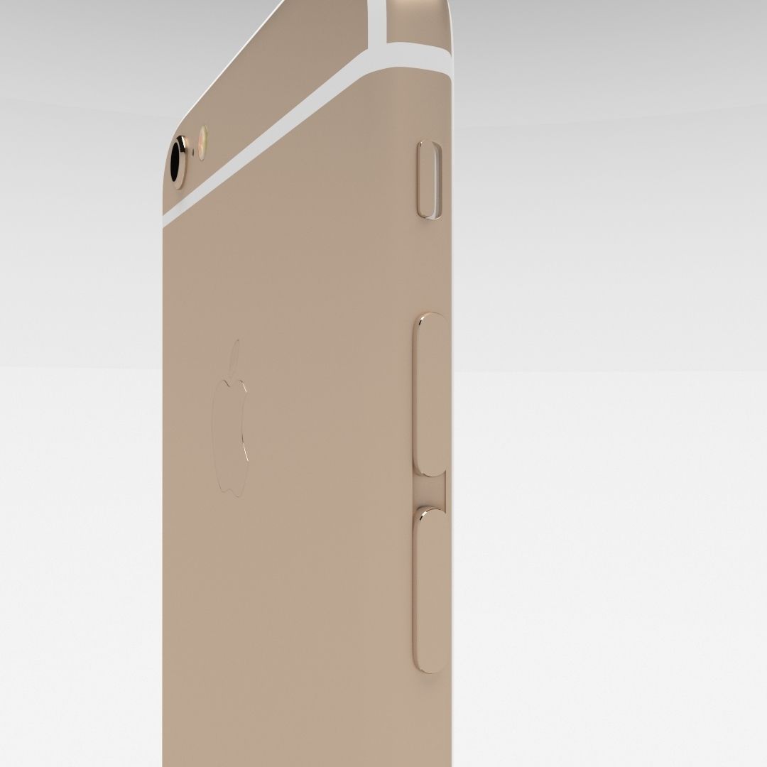 Iphone 6 Gold Low-poly 3D model_11