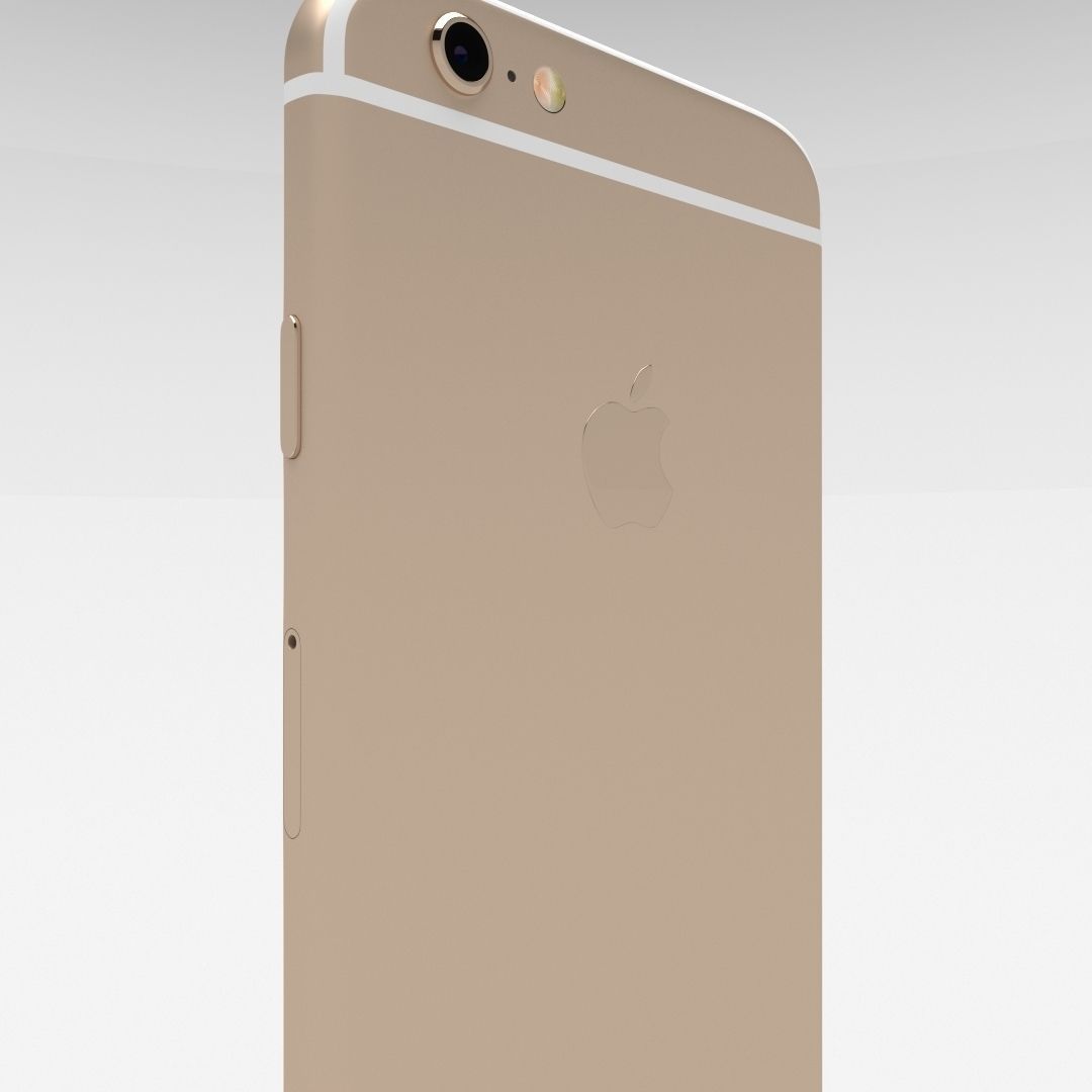 Iphone 6 Gold Low-poly 3D model_16