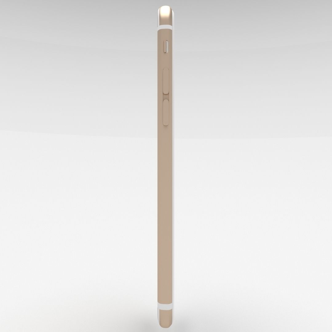 Iphone 6 Gold Low-poly 3D model_19