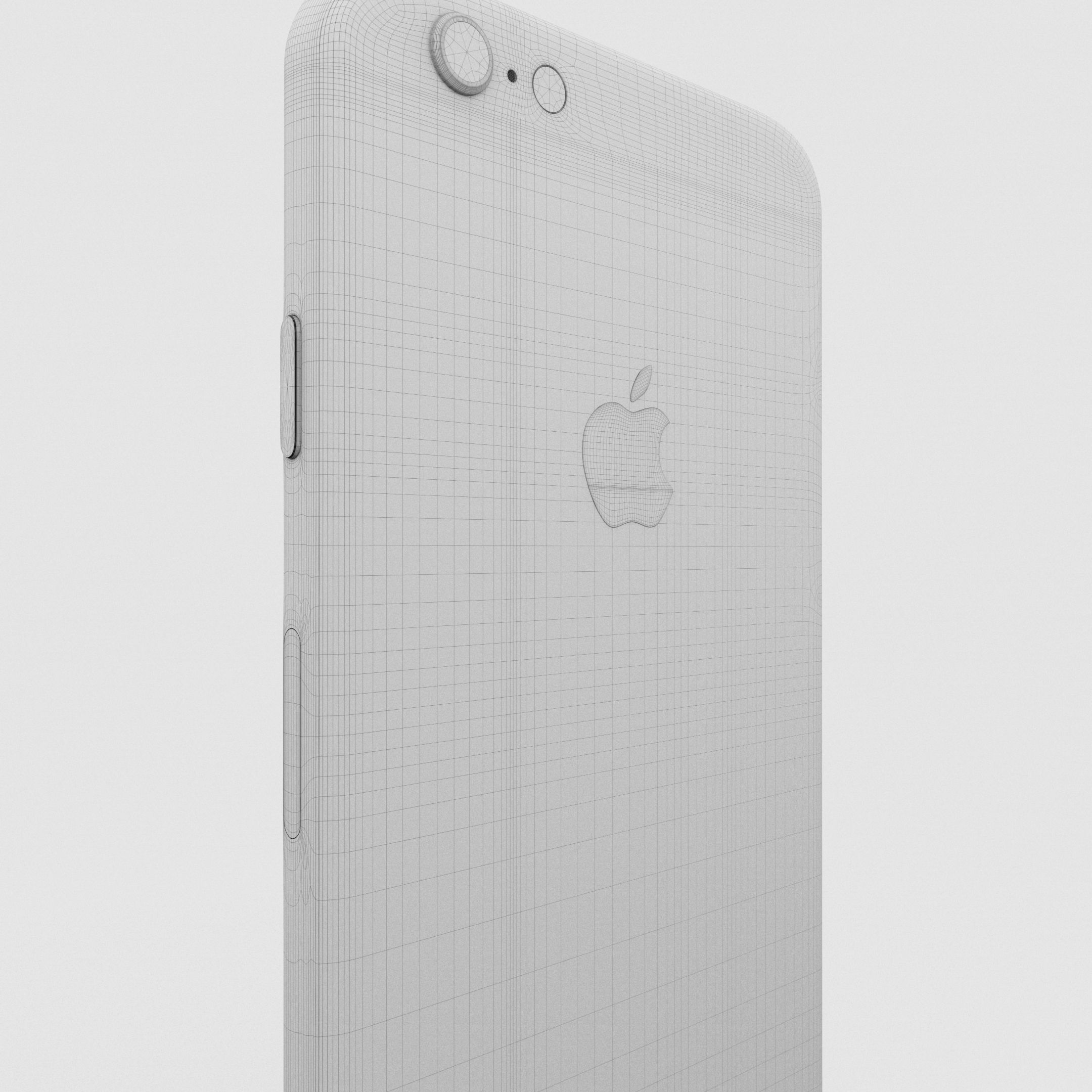 Iphone 6 Gold Low-poly 3D model_23