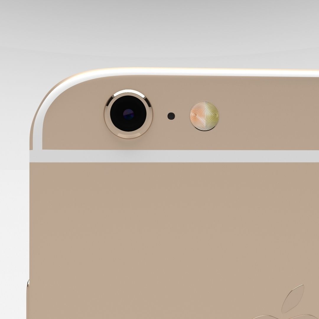 Iphone 6 Gold Low-poly 3D model_13