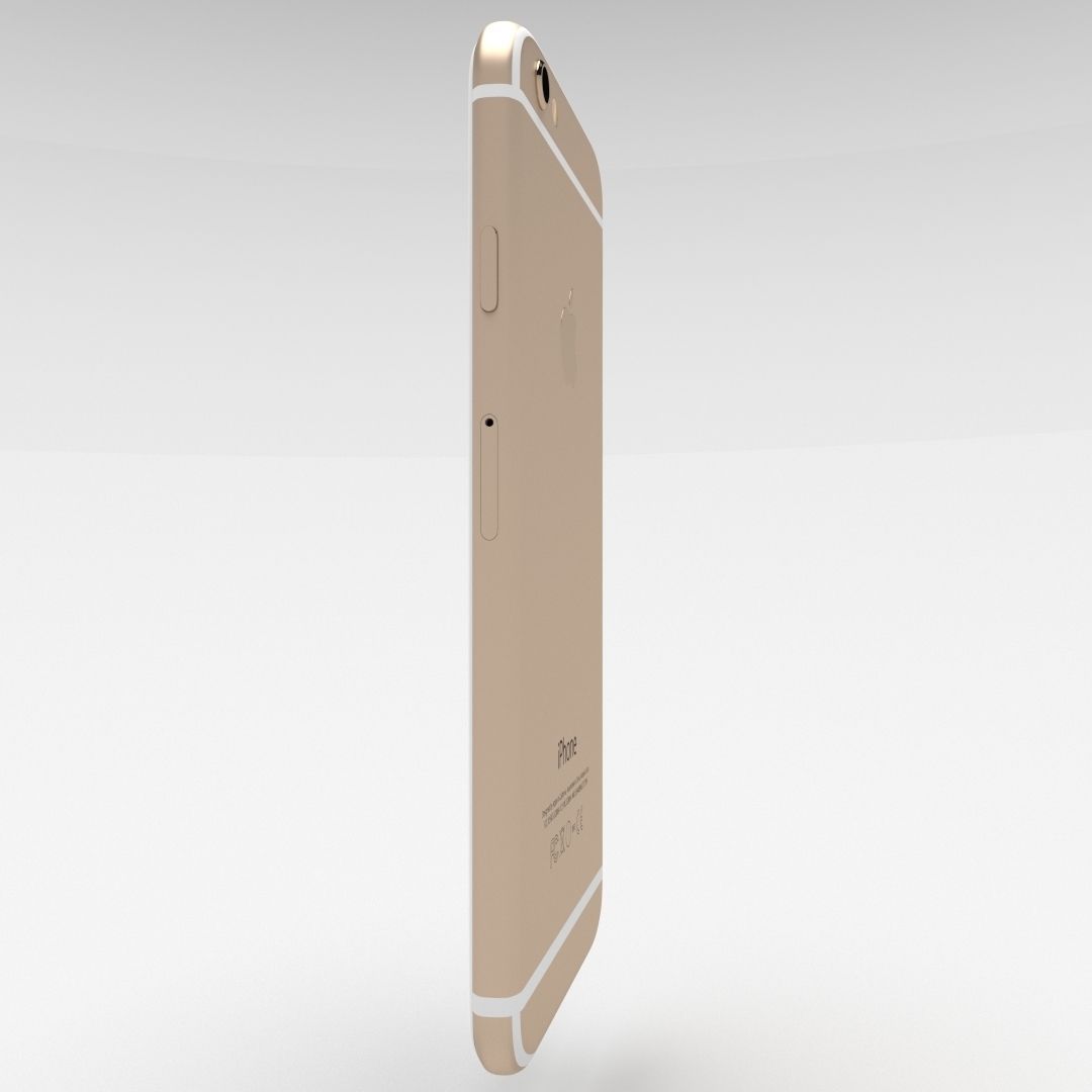 Iphone 6 Gold Low-poly 3D model_12