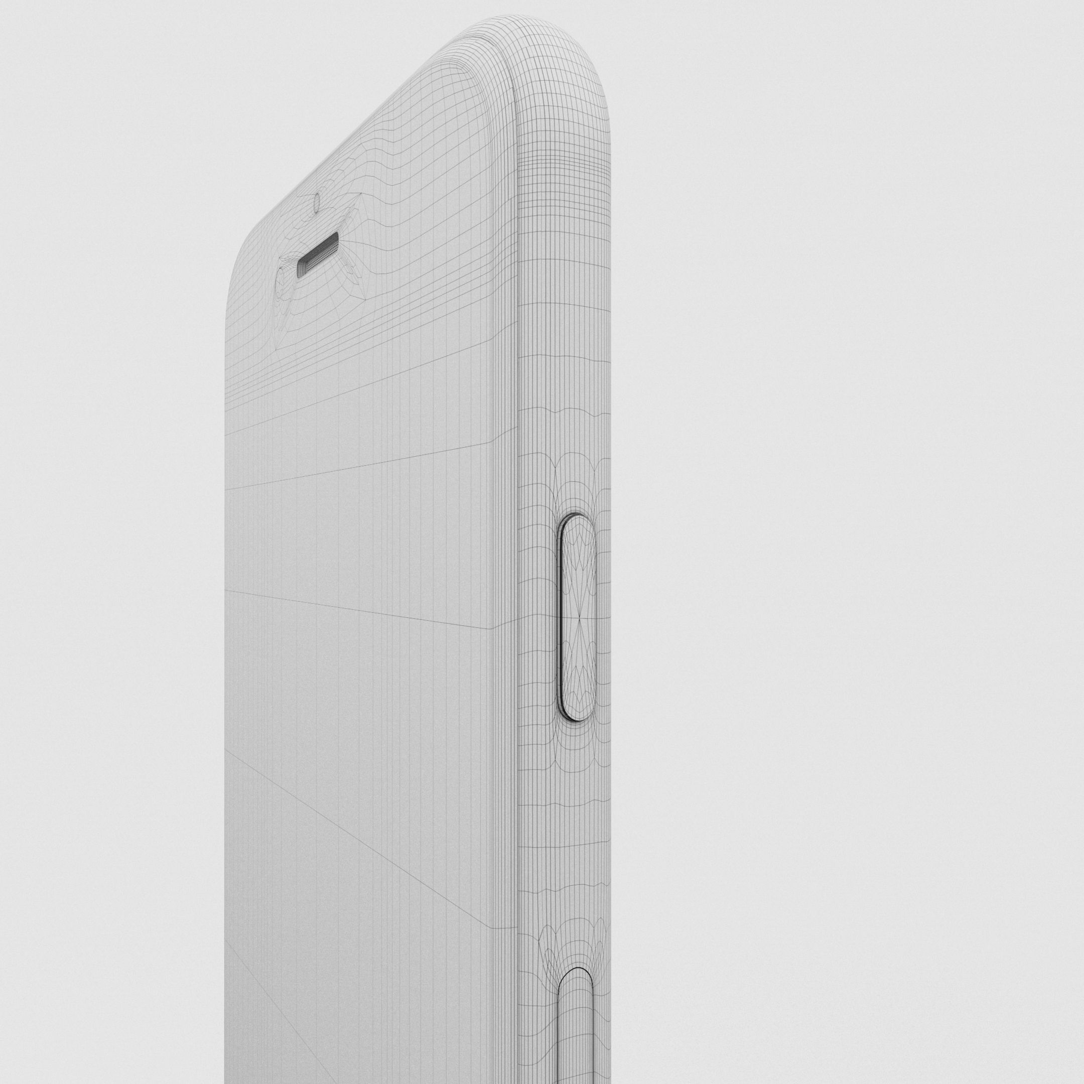 Iphone 6 Gold Low-poly 3D model_30