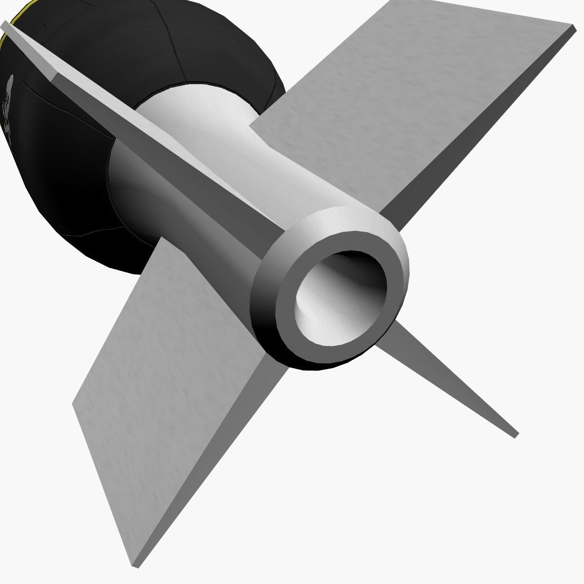 Bomb Jolly Roger scheme Low-poly 3D model_8