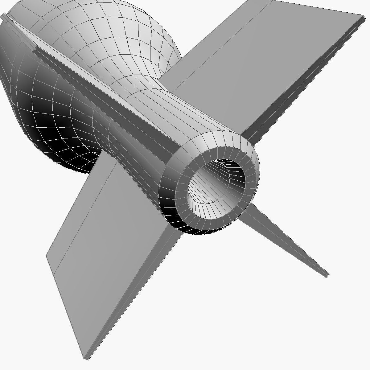 Bomb Jolly Roger scheme Low-poly 3D model_23