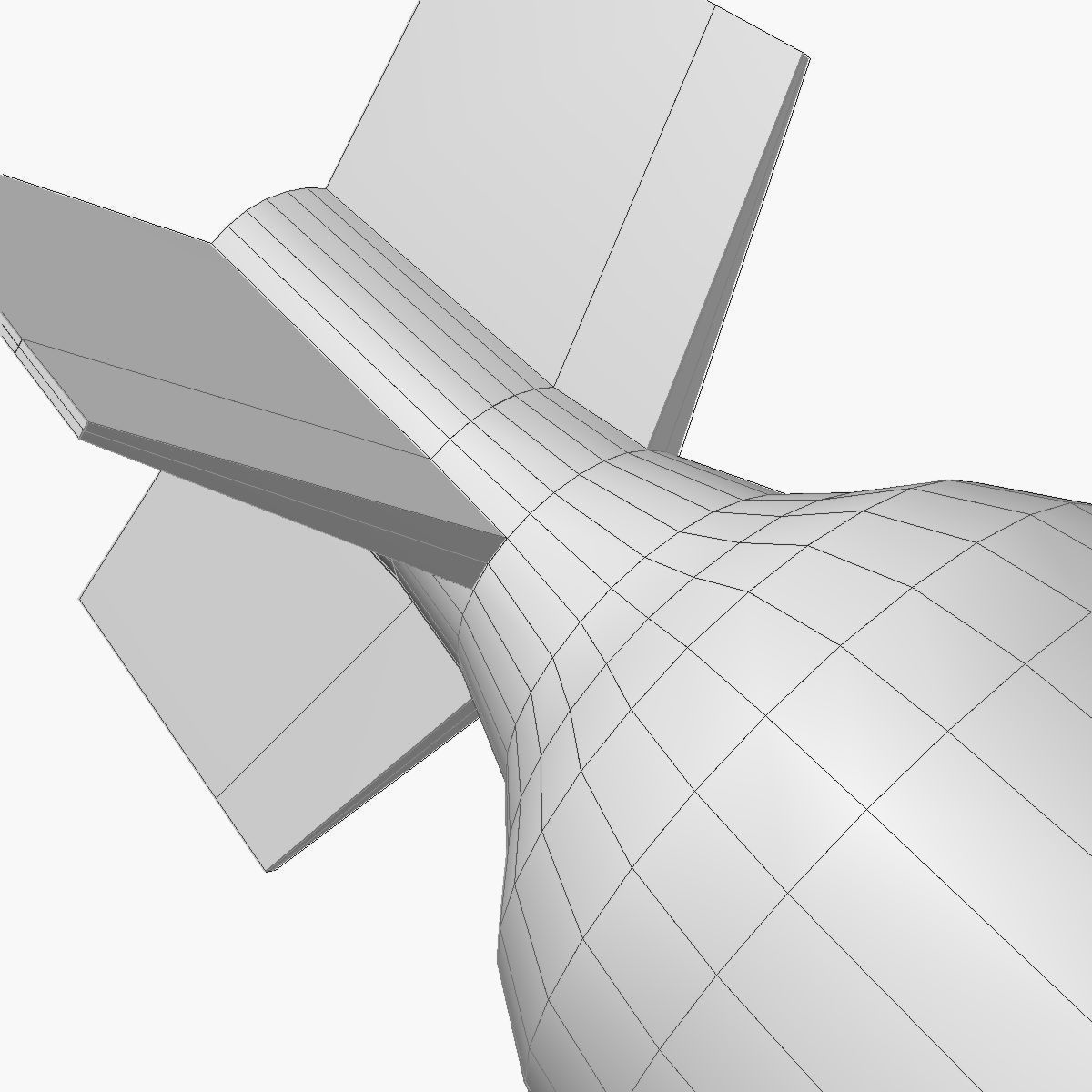 Bomb Jolly Roger scheme Low-poly 3D model_19