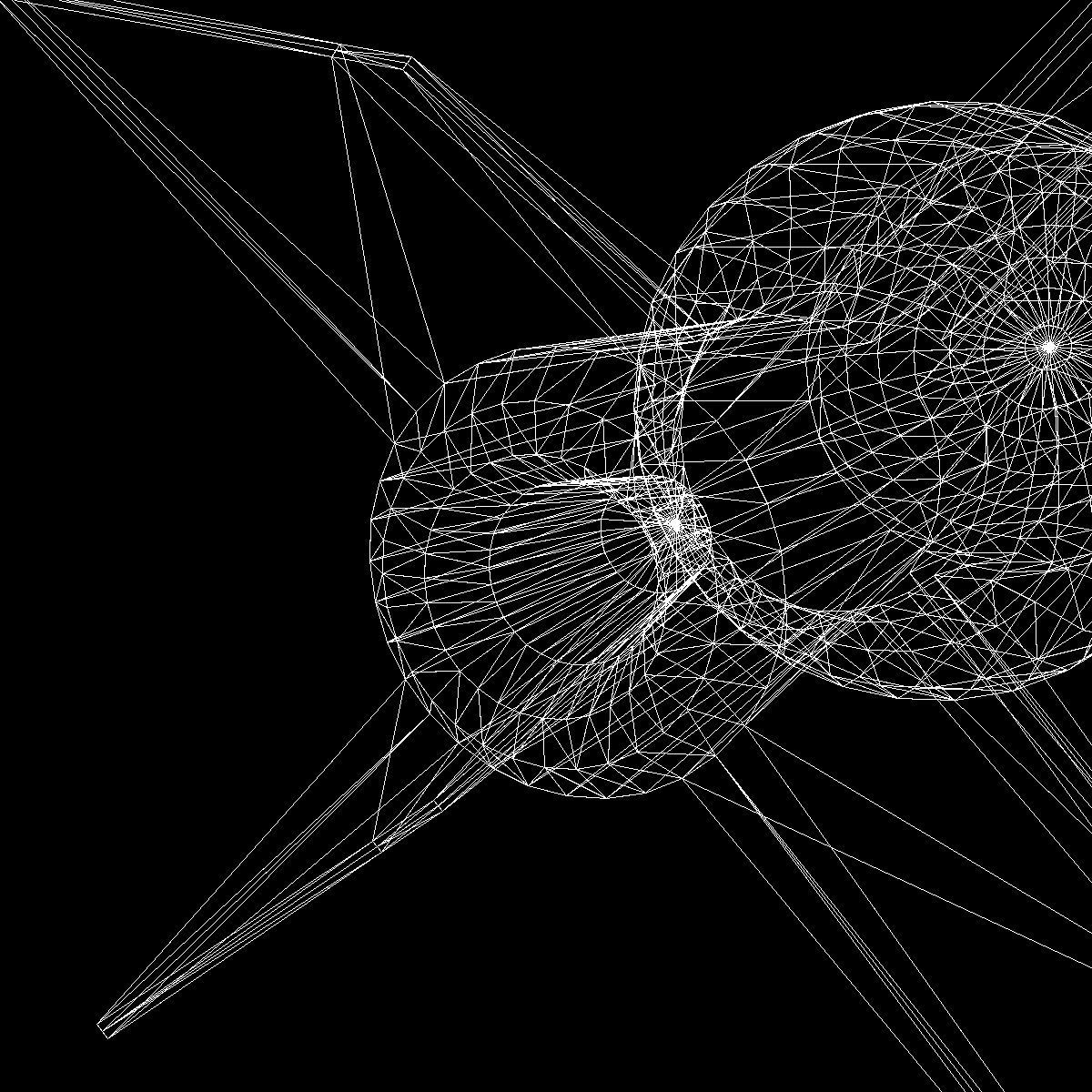 Bomb Jolly Roger scheme Low-poly 3D model_9