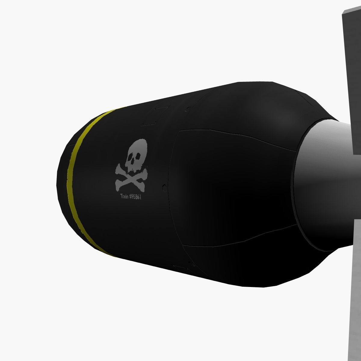 Bomb Jolly Roger scheme Low-poly 3D model_7