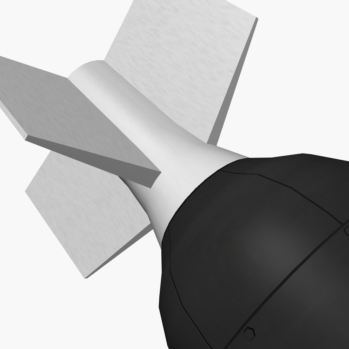 Bomb Jolly Roger scheme Low-poly 3D model_4