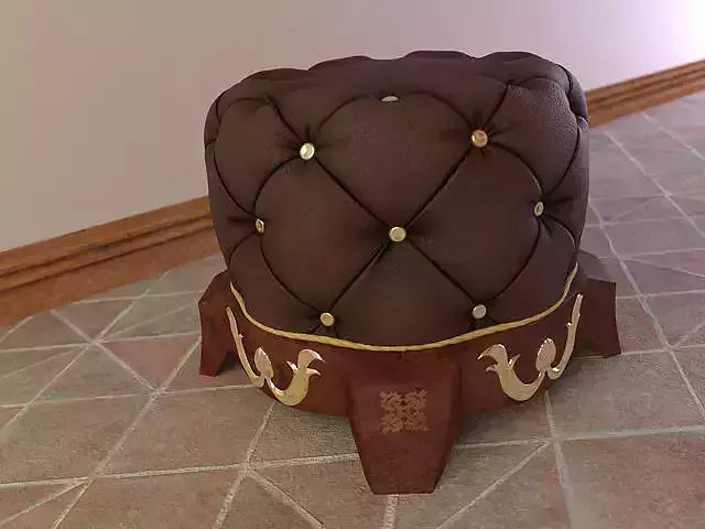 Royal Chesterfield Ottoman Free 3D model