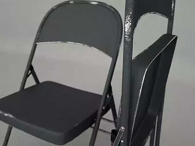 Metal Folding Chair 3D model 3