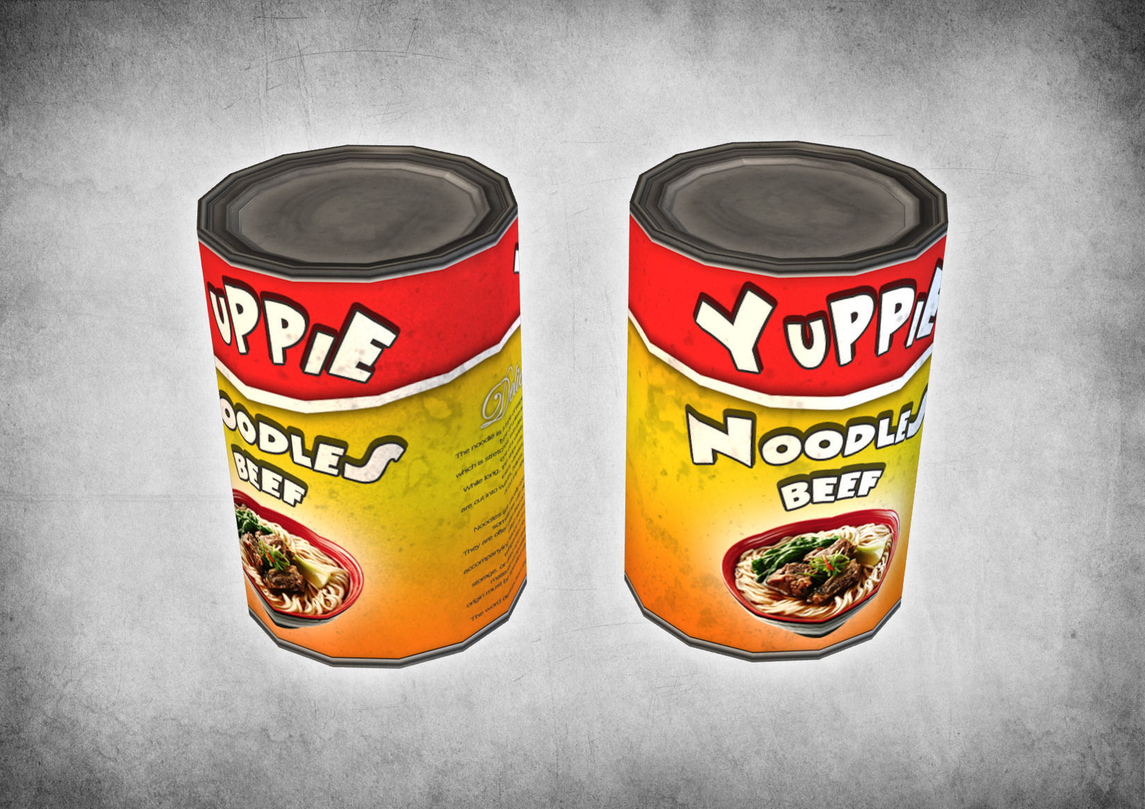 Canned Noodles Low-poly 3D model_2