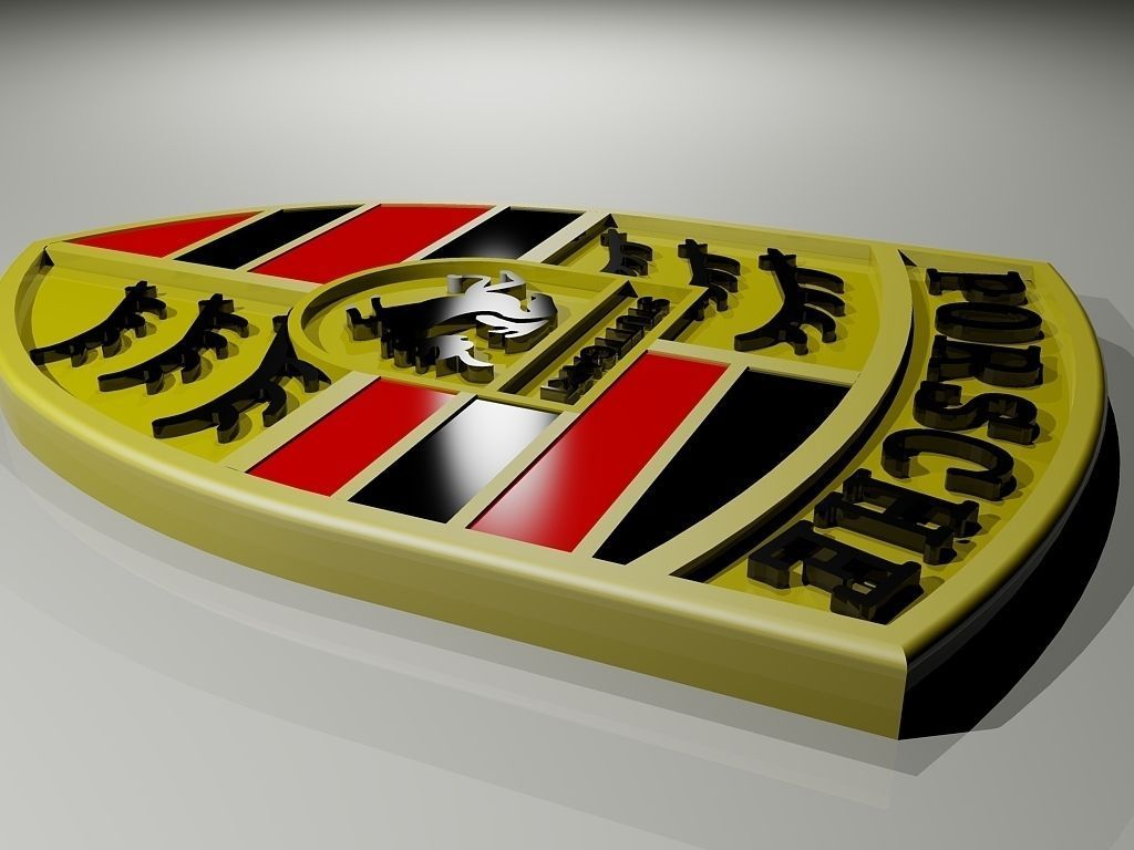 Porsche Cars Logo   3D print model_2