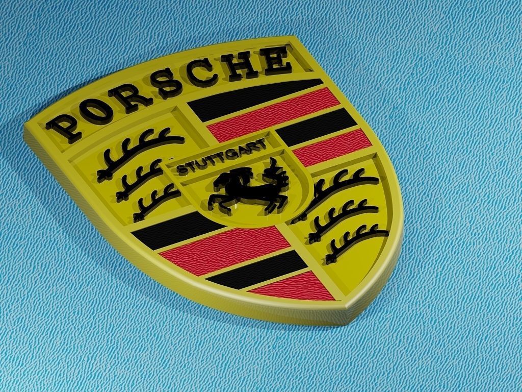 Porsche Cars Logo   3D print model_3