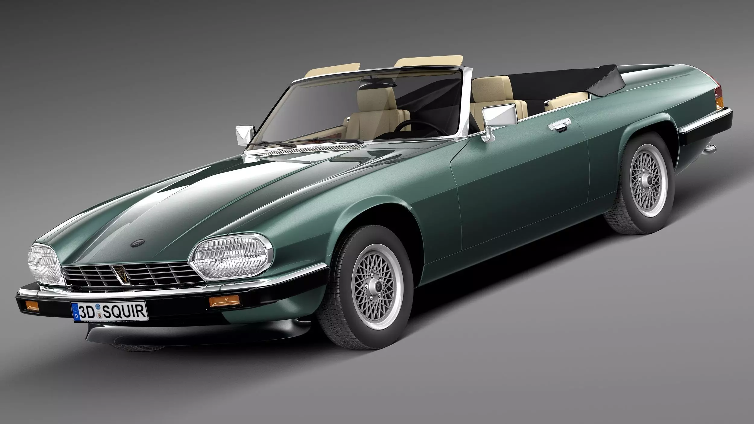Jaguar XJS convertible 1975 3D model
