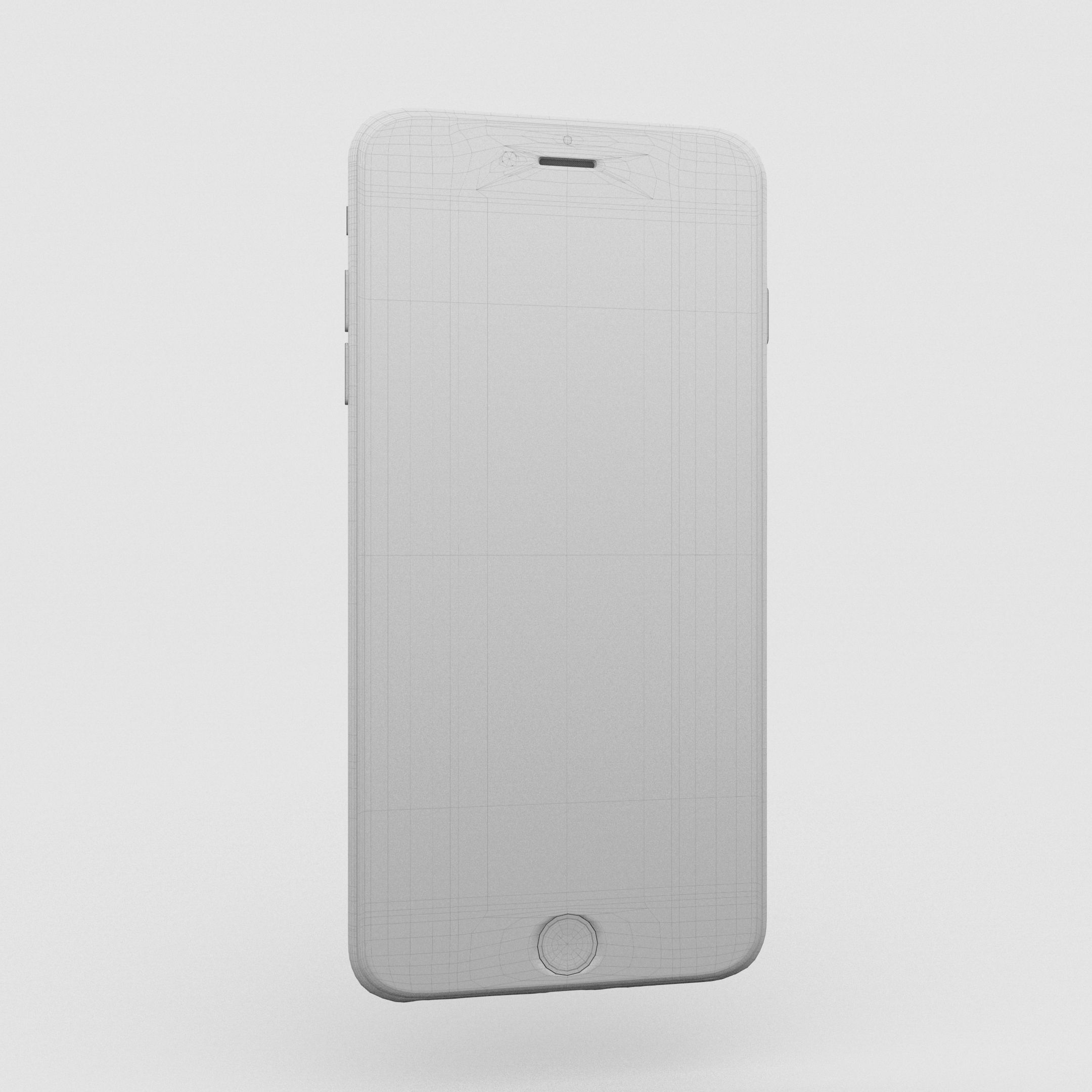 iPhone 6 Plus Space Grey Low-poly 3D model_23