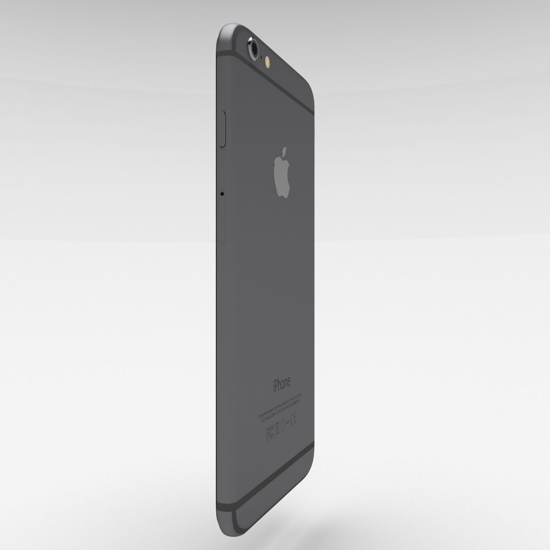 iPhone 6 Plus Space Grey Low-poly 3D model_31
