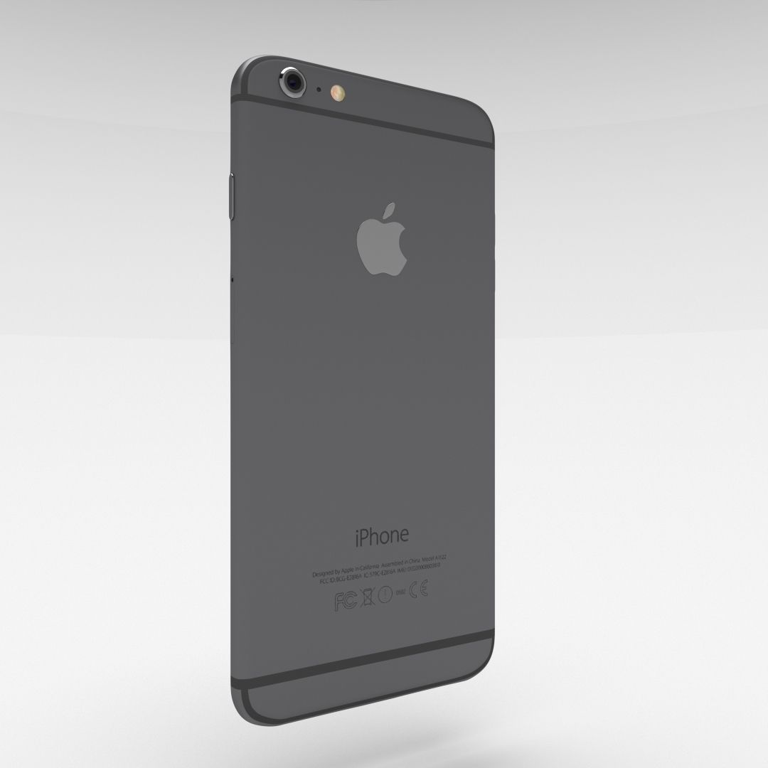iPhone 6 Plus Space Grey Low-poly 3D model_33