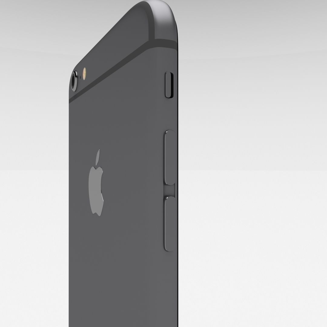 iPhone 6 Plus Space Grey Low-poly 3D model_7
