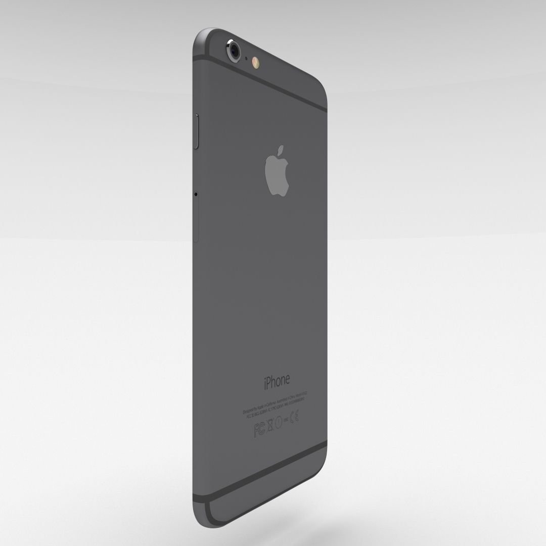 iPhone 6 Plus Space Grey Low-poly 3D model_25