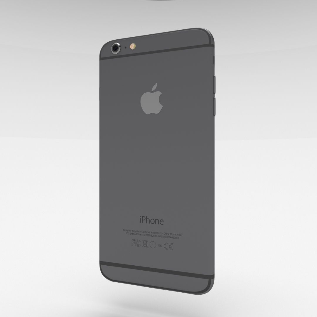 iPhone 6 Plus Space Grey Low-poly 3D model_28
