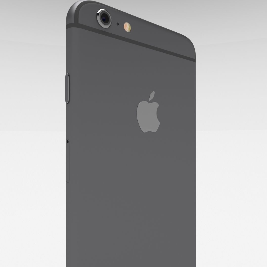 iPhone 6 Plus Space Grey Low-poly 3D model_38