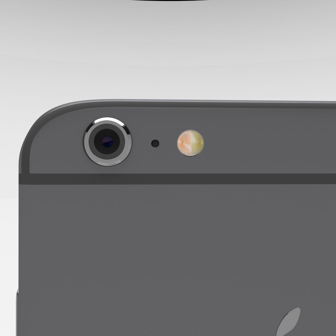 iPhone 6 Plus Space Grey Low-poly 3D model_32
