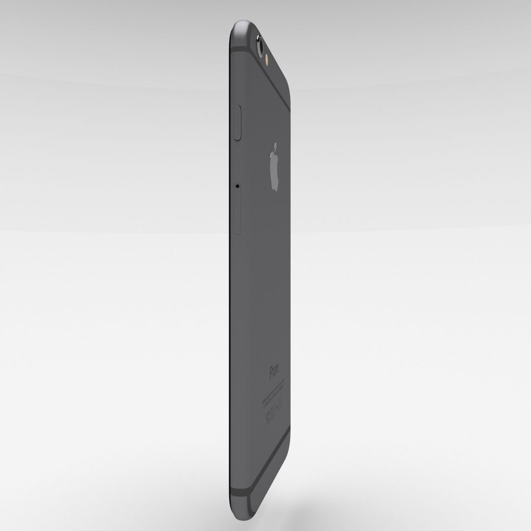 iPhone 6 Plus Space Grey Low-poly 3D model_36