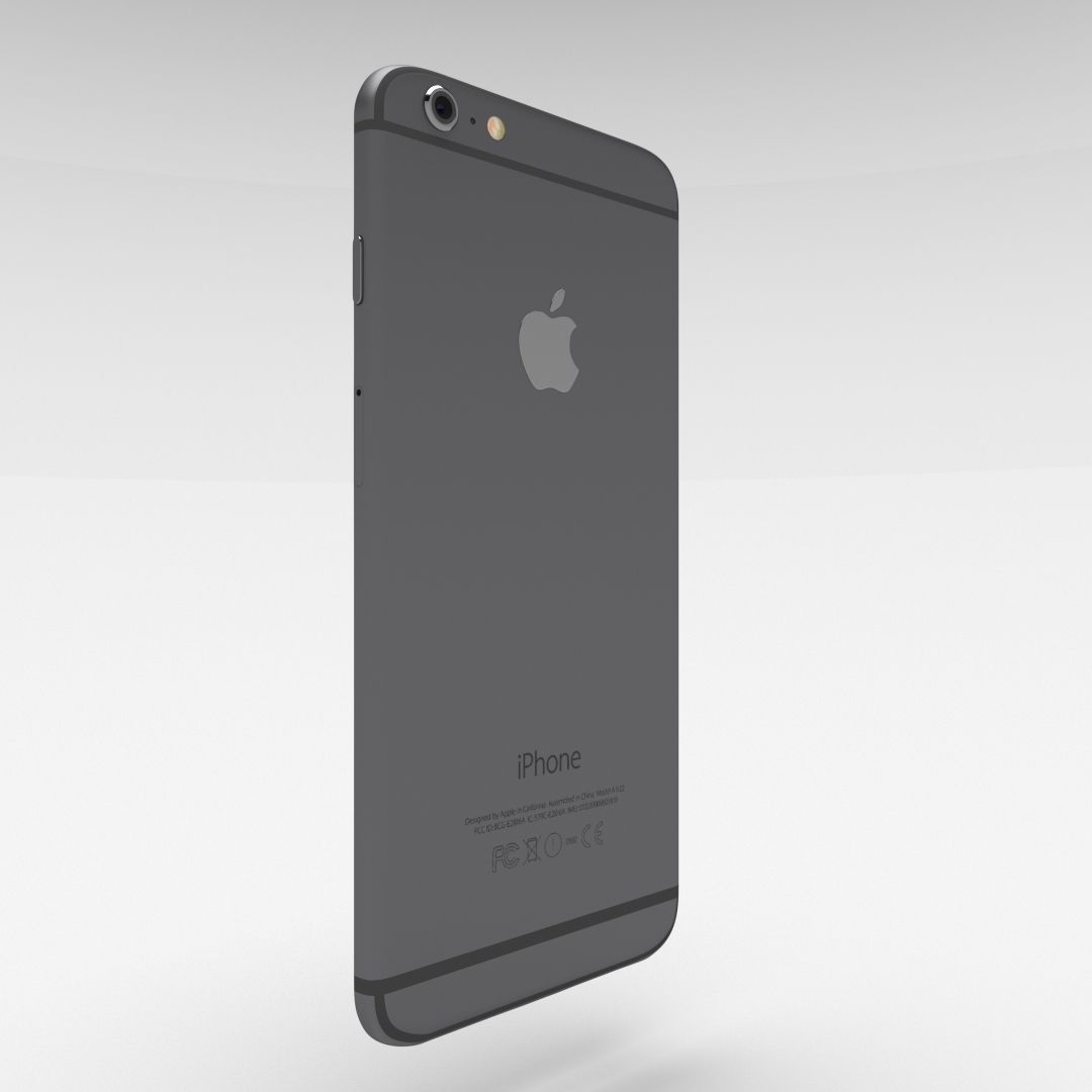 iPhone 6 Plus Space Grey Low-poly 3D model_27