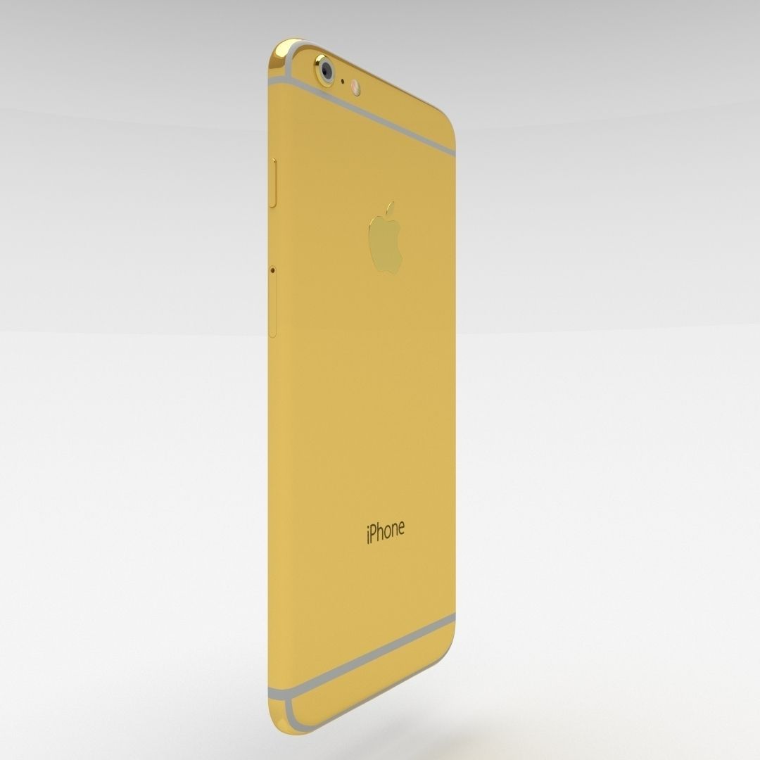 iPhone 6 Plus Gold Plated Low-poly 3D model_56
