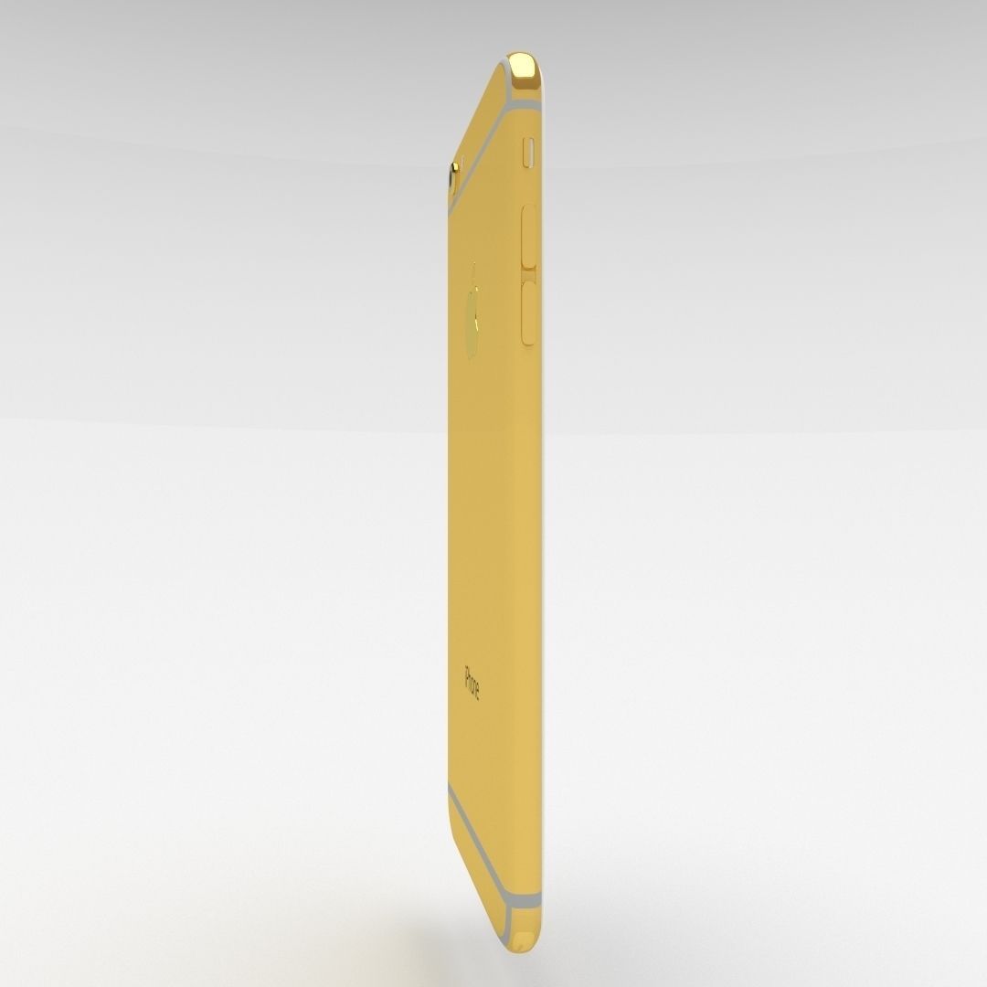 iPhone 6 Plus Gold Plated Low-poly 3D model_10