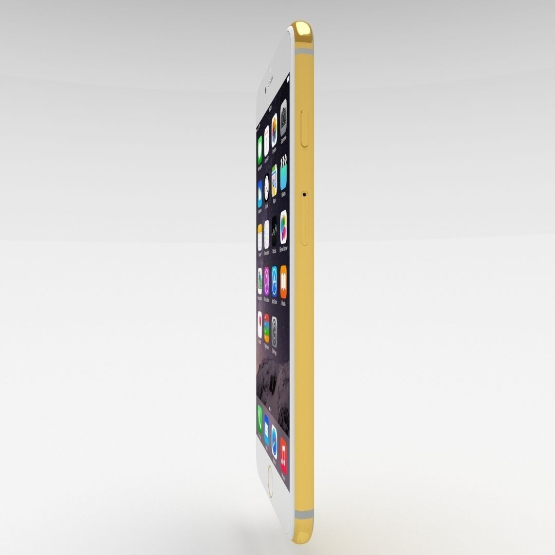 iPhone 6 Plus Gold Plated Low-poly 3D model_75