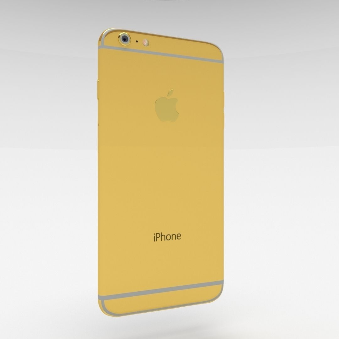 iPhone 6 Plus Gold Plated Low-poly 3D model_23