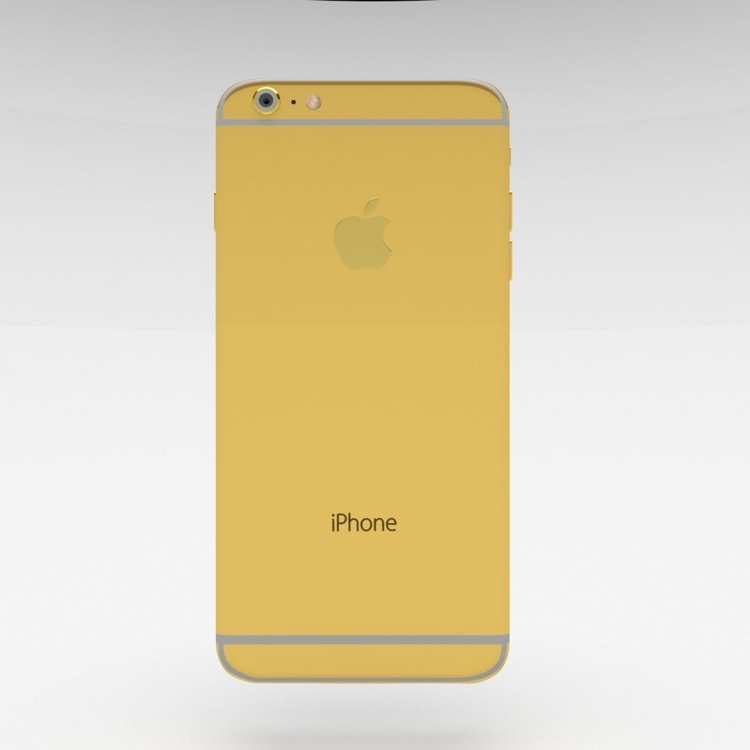 iPhone 6 Plus Gold Plated Low-poly 3D model_53