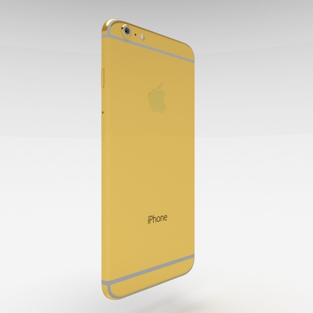 iPhone 6 Plus Gold Plated Low-poly 3D model_71