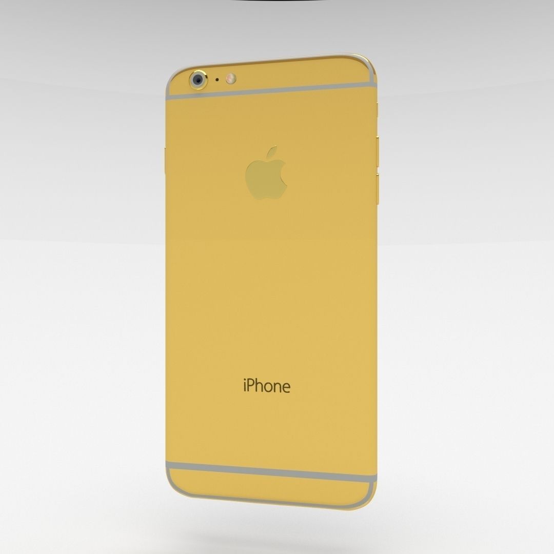 iPhone 6 Plus Gold Plated Low-poly 3D model_50