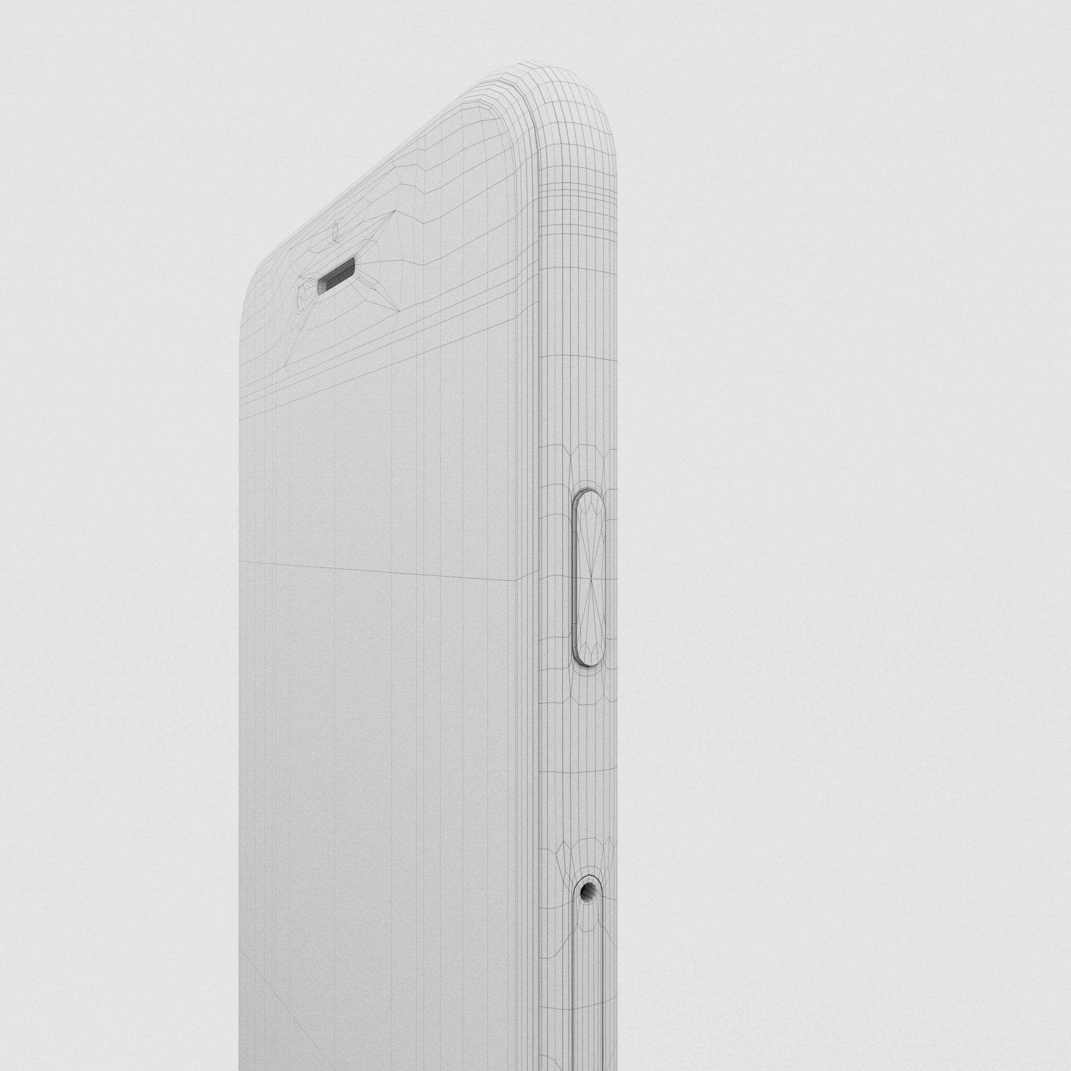 iPhone 6 Plus Gold Plated Low-poly 3D model_52