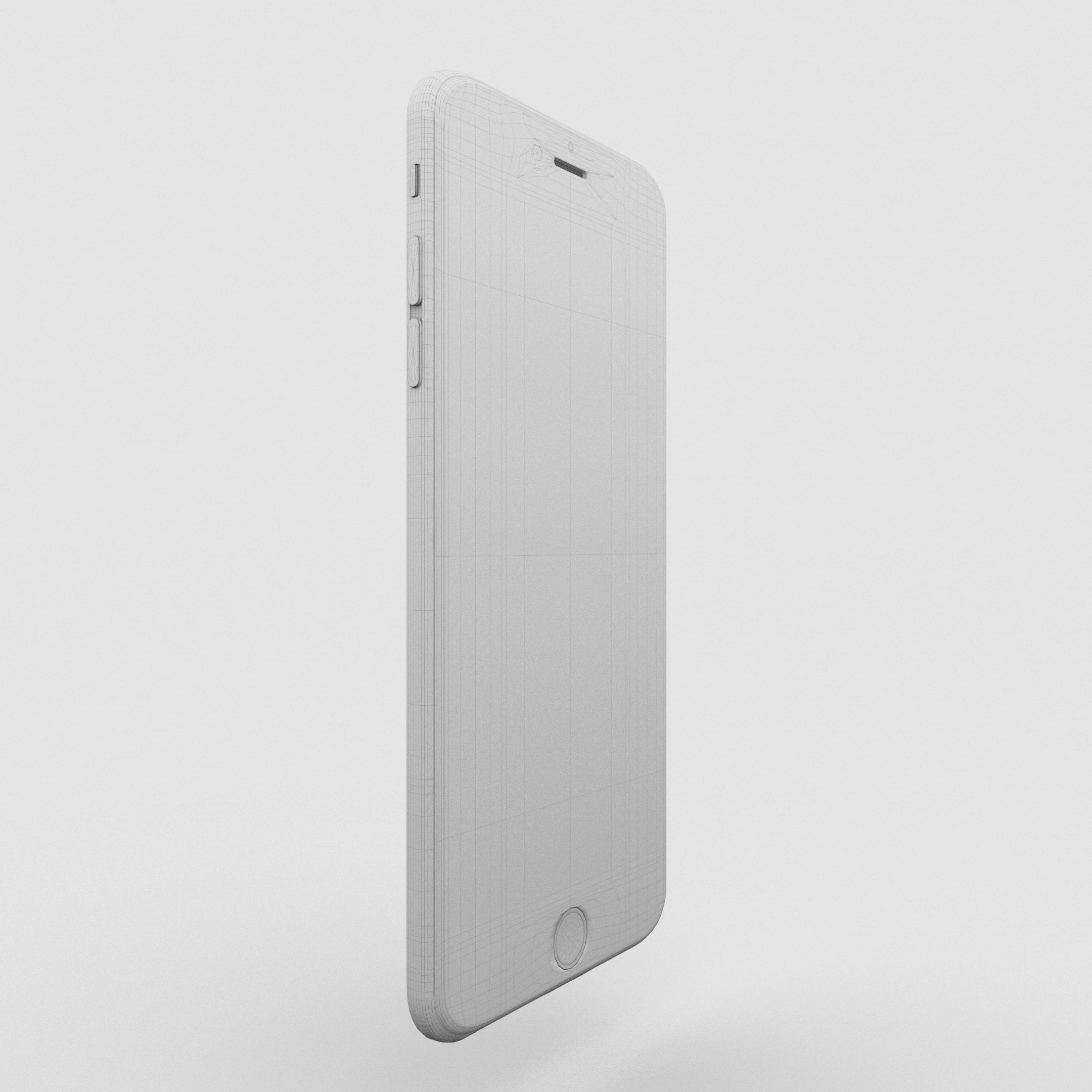iPhone 6 Plus Gold Plated Low-poly 3D model_36