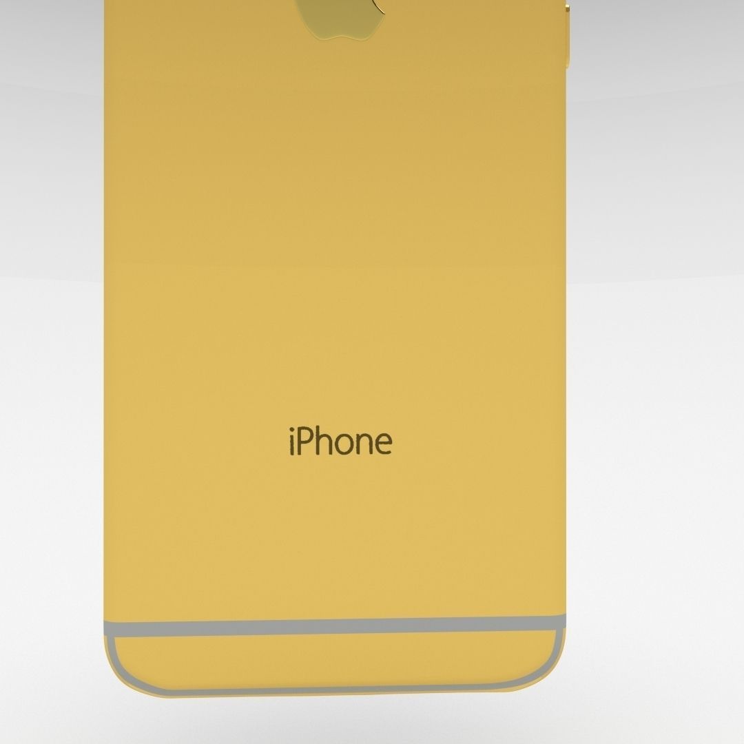 iPhone 6 Plus Gold Plated Low-poly 3D model_30