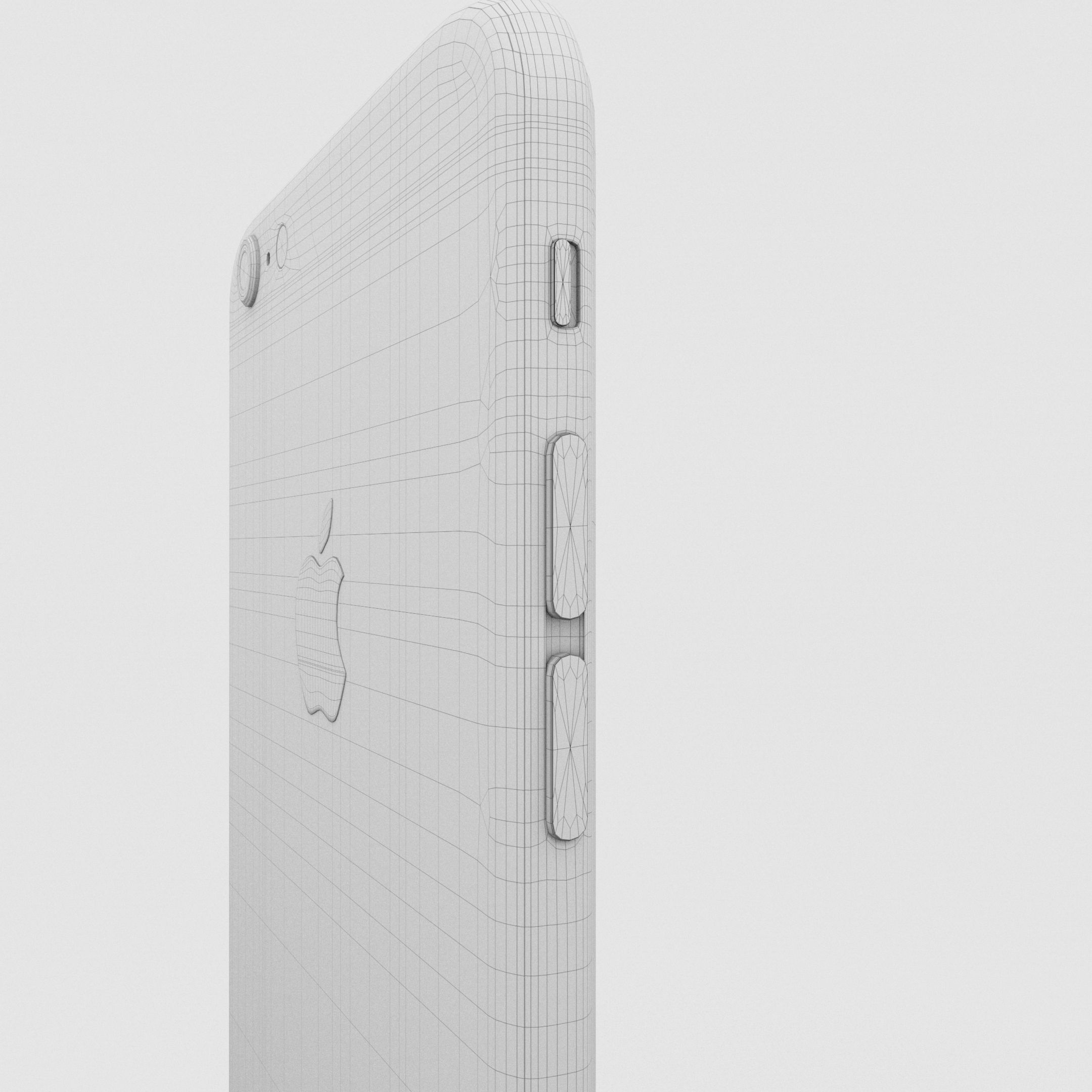 iPhone 6 Plus Gold Plated Low-poly 3D model_24